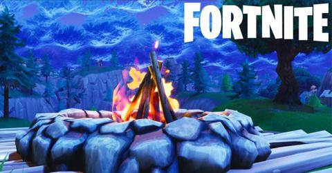A campfire in Fortnite.