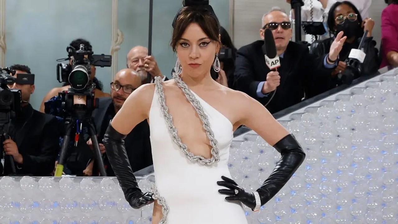 Aubrey Plaza at the 2023 Met Gala Celebrating "Karl Lagerfeld: A Line of Beauty" on May 1, 2023