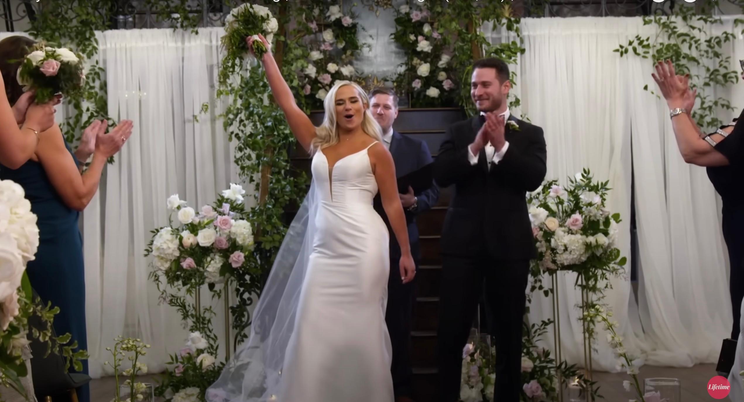 'MAFS' stars Emily and Brennan on their wedding day