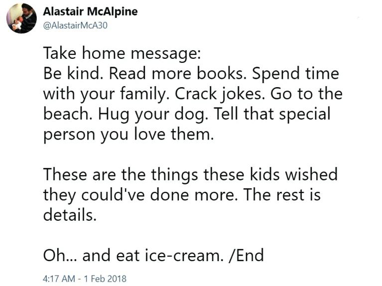 pediatrician mcalpine kids tweet