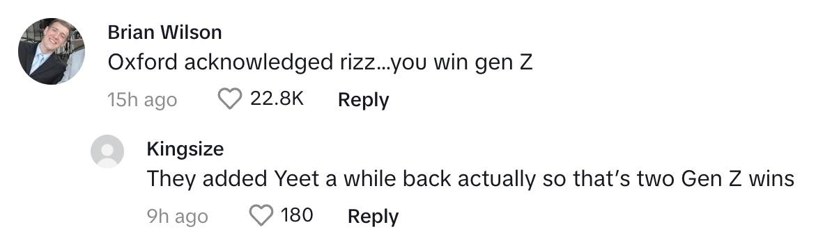 Gen Z wins with "rizz"