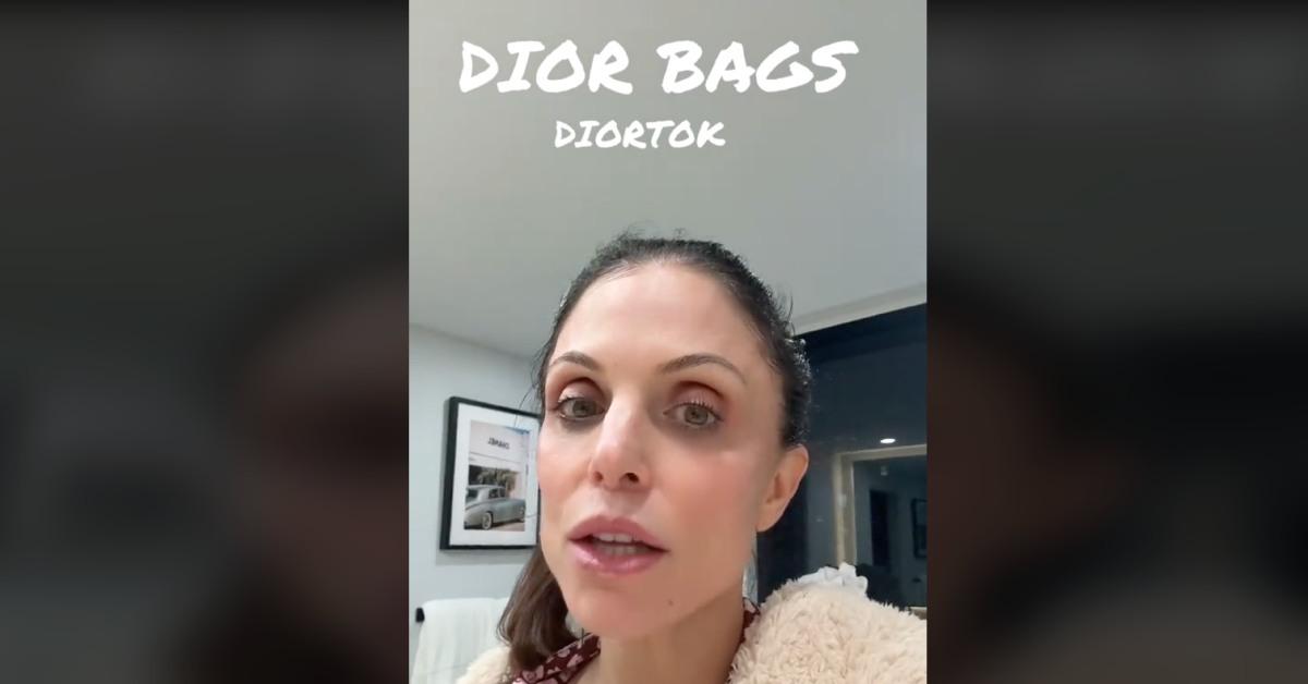 Bethenny Frankel talking about "Dior bags" on Tiktok.