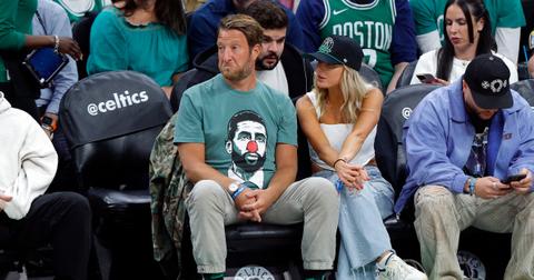Dave Portnoy and Camryn D'Aloia at Boston Celtics vs Dallas Mavericks game on June 9, 2024
