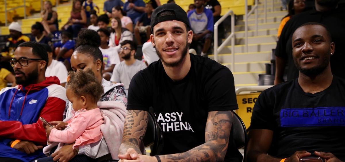 Lonzo Ball attends Jordan Bell Hosts 1st Annual Celebrity Basketball Game Benefitting Race To Erase MS.