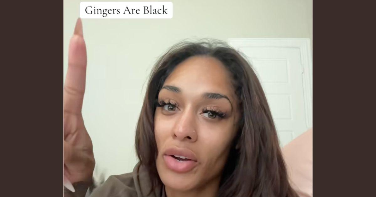 A Black woman discussing the "gingers are Black" trend"
