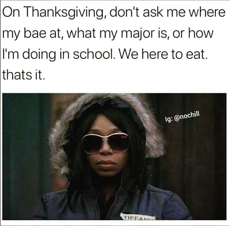 thanksgiving meme college