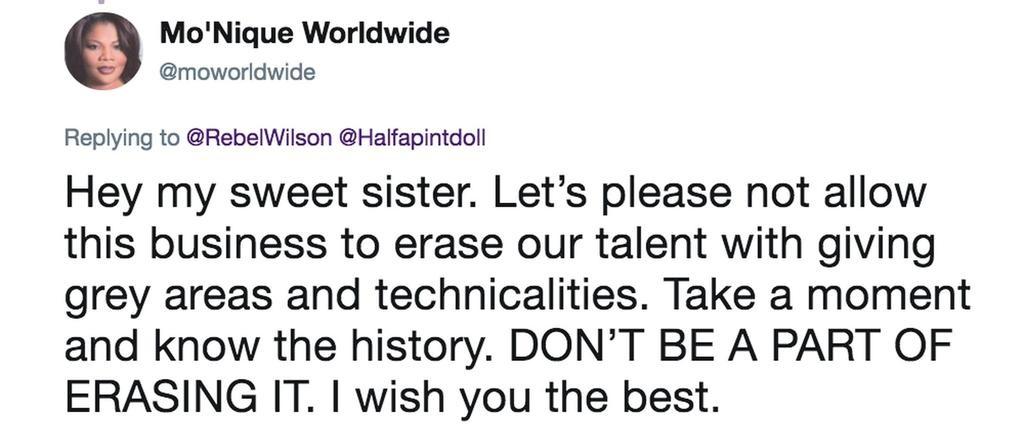 monique rebel wilson tweet