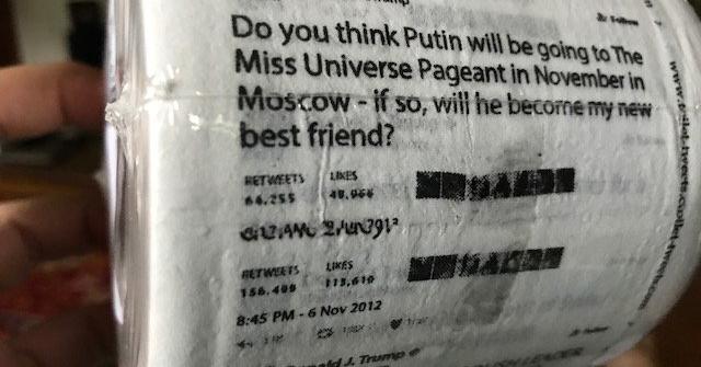 trump tweets toliet paper