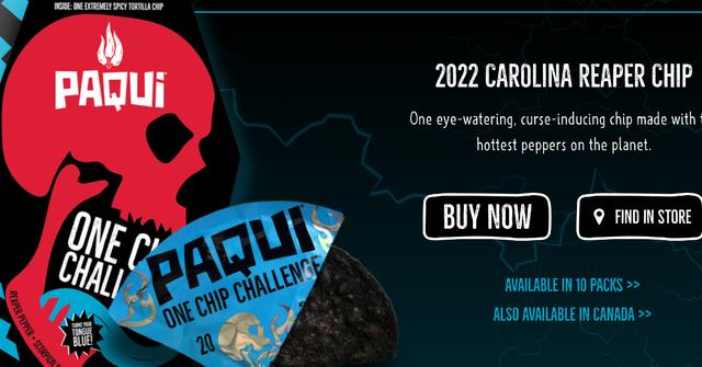 Paqui One Chip Challenge 2022