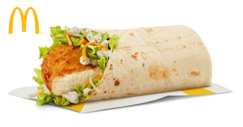 McDonald's Snack Wrap and McDonald's logo.