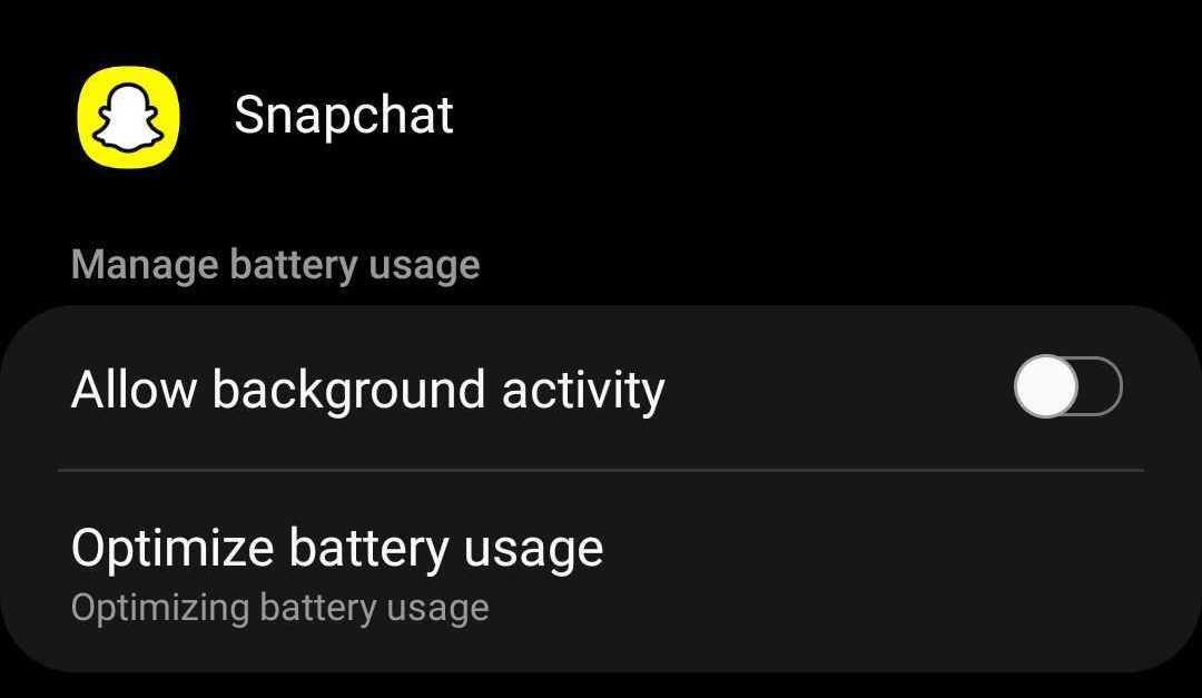 Snapchat Background Activity 