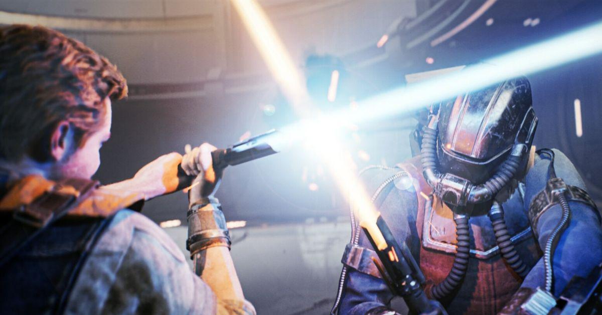 Cal fighting an enemy in Star Wars Jedi: Survivor.