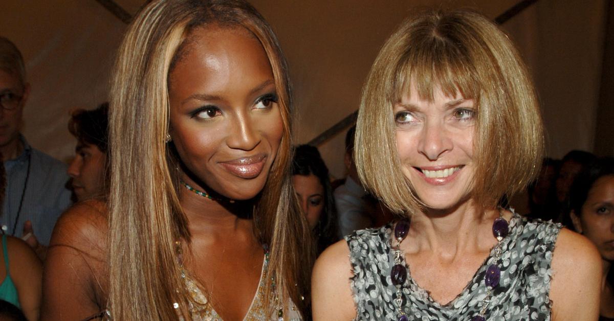 (l-r): Naomi Campbell and Anna Wintour