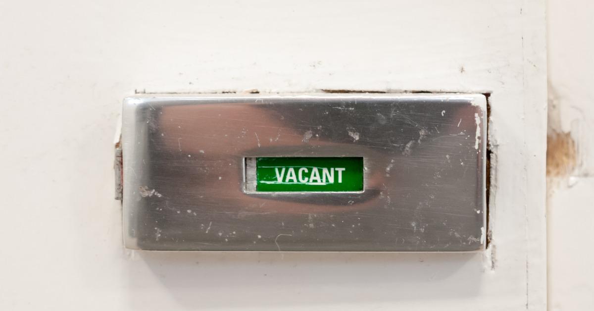 vacant door bathroom toilet sign metal white background picture id