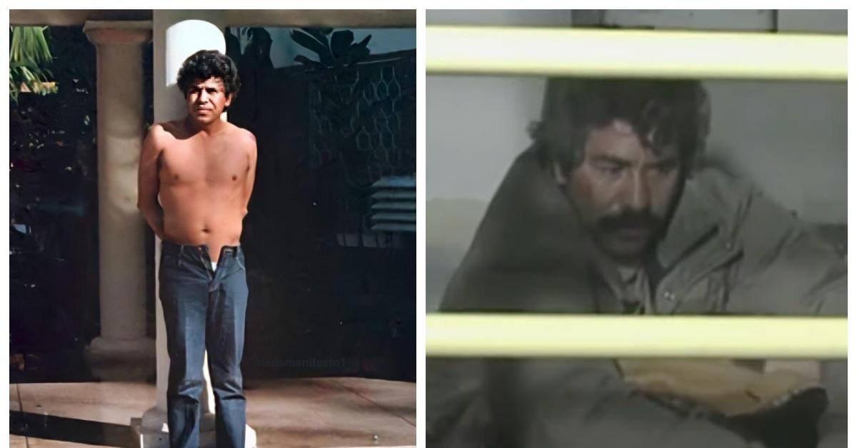 (L-R): Rafael Caro Quintero when he was captured in 1985; Rafael Caro Quintero in a Mexican prison