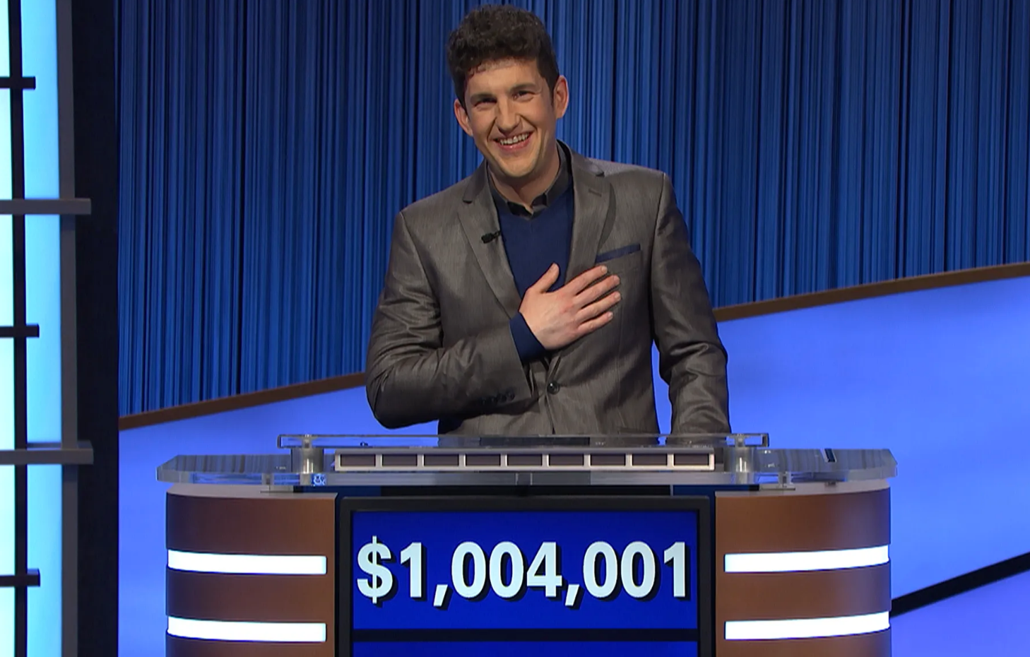 Matt Amodio bringing his grand total winnings to over a million dollars on 'Jeopardy!'