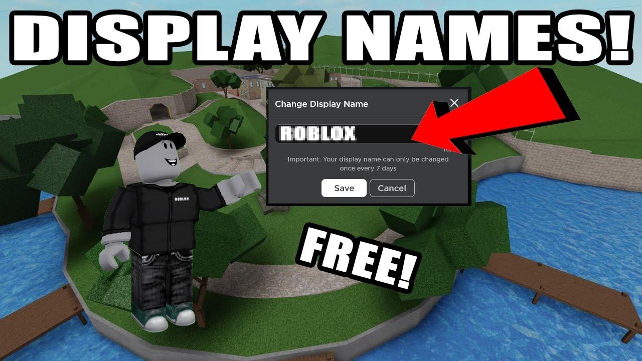 how do you change your display name on roblox for free