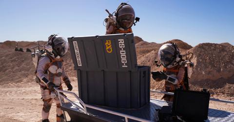 'Stars on Mars' celebrities completing a mission.