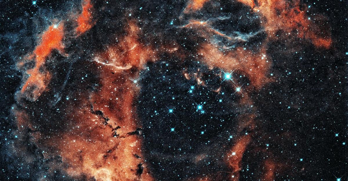 Rendering of a nebula in space