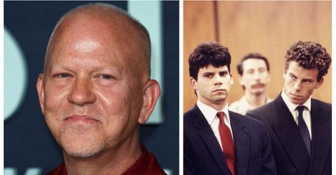 (L-R): Ryan Murphy; Lyle and Erik Menendez at their arraignment