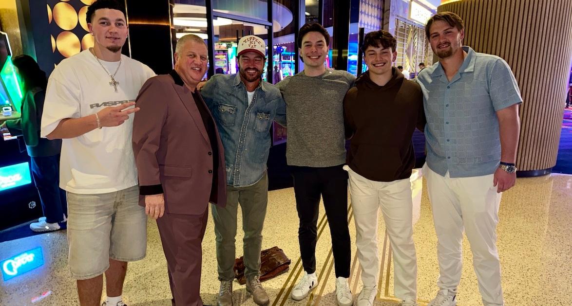 san francisco giants manager tony vitello circa las vegas ceo derek stevens mlb draft players blake burke andrew fischer luke hill tennessee qb joey aguilar