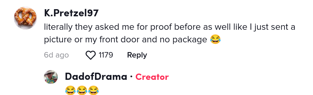 amazon asks dad proof package wasnt delivered