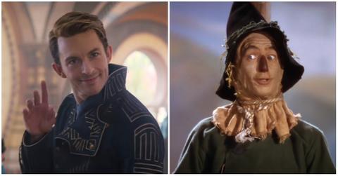 (l-r): Jonathan Bailey as Fiyero and Ray Bolger as Scarecrow