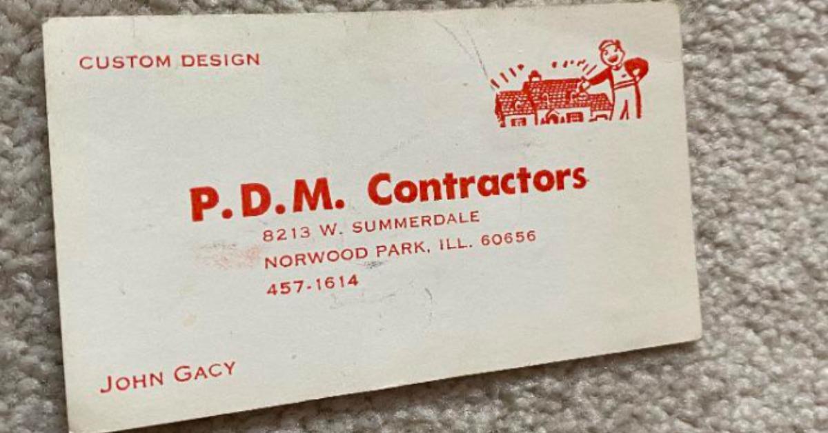 John Wayne Gacy Business Card