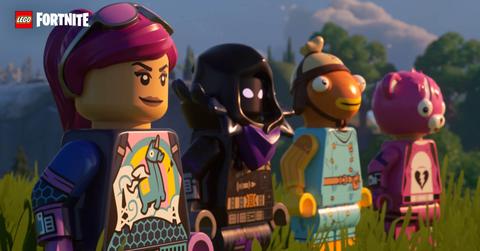 The characters in 'LEGO Fortnite'