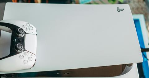 PlayStation with a controller