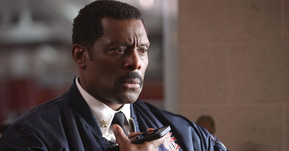 Chief Boden on the phone in 'Chicago Fire'