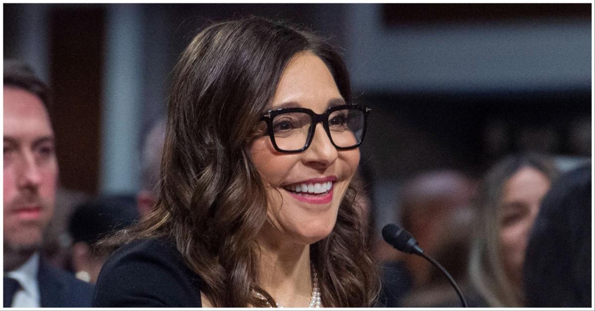 Linda Yaccarino smiles as she testifies at the US Senate Committee on the Judiciary Hearing to Examine Big Tech.
