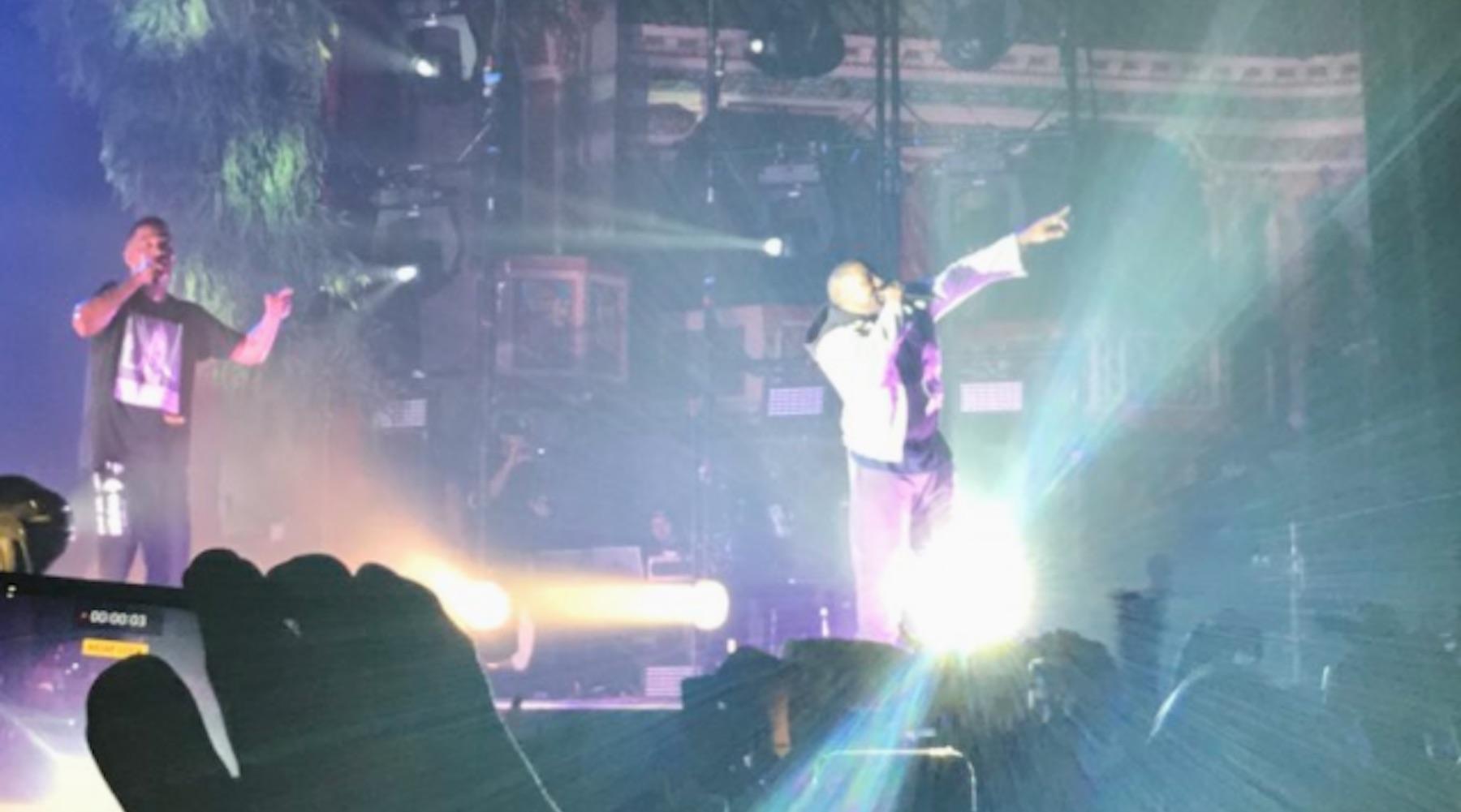 Kanye West Makes Surprise Appearance During Kid Cudi Concert