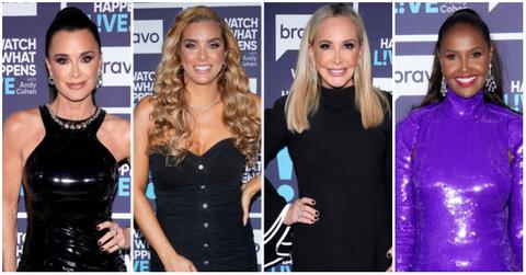 (l-r): Kyle Richards, Robyn Dixon, Shannon Storms Beador, and Ubah Hassan on WWHL