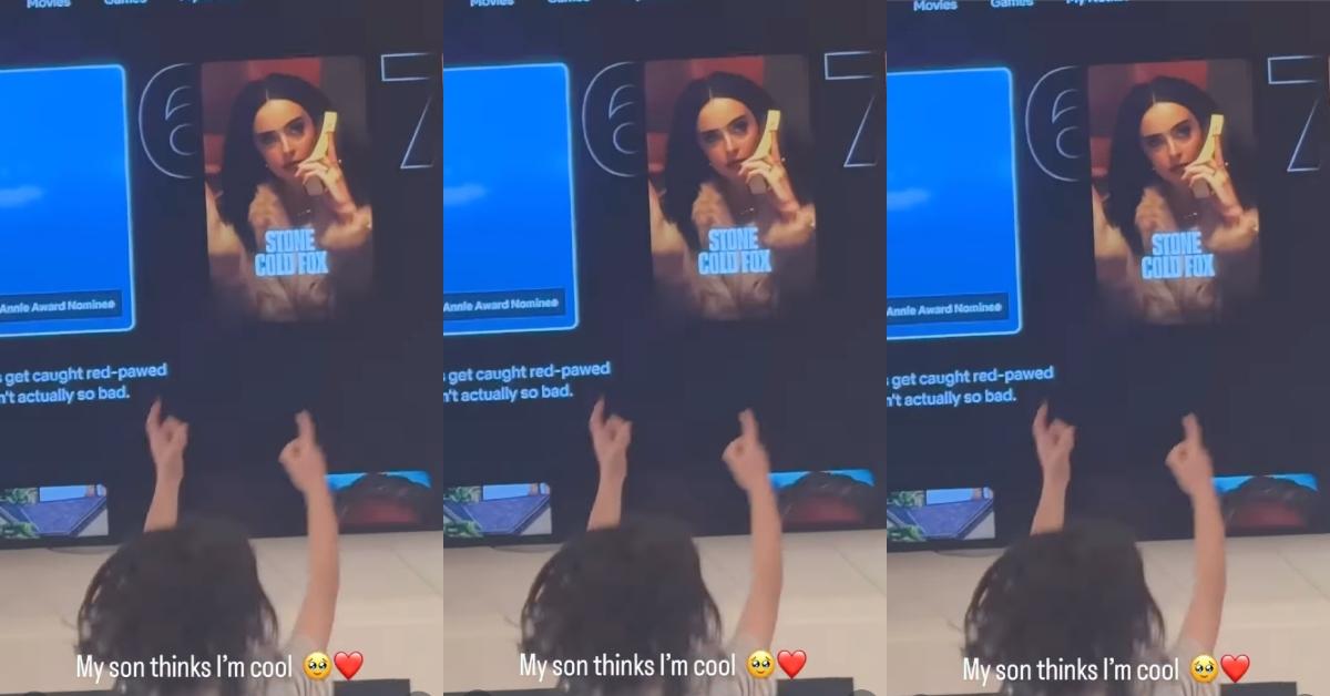 Krysten Ritter captured a sweet moment where her son celebrated seeing her on their TV screen.