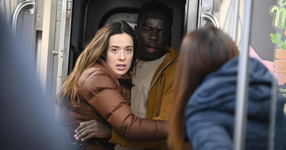 Marina Squerciati as Kim Burgess, Tireni Oyenusi as Jamie Bagley on 'Chicago P.D.'