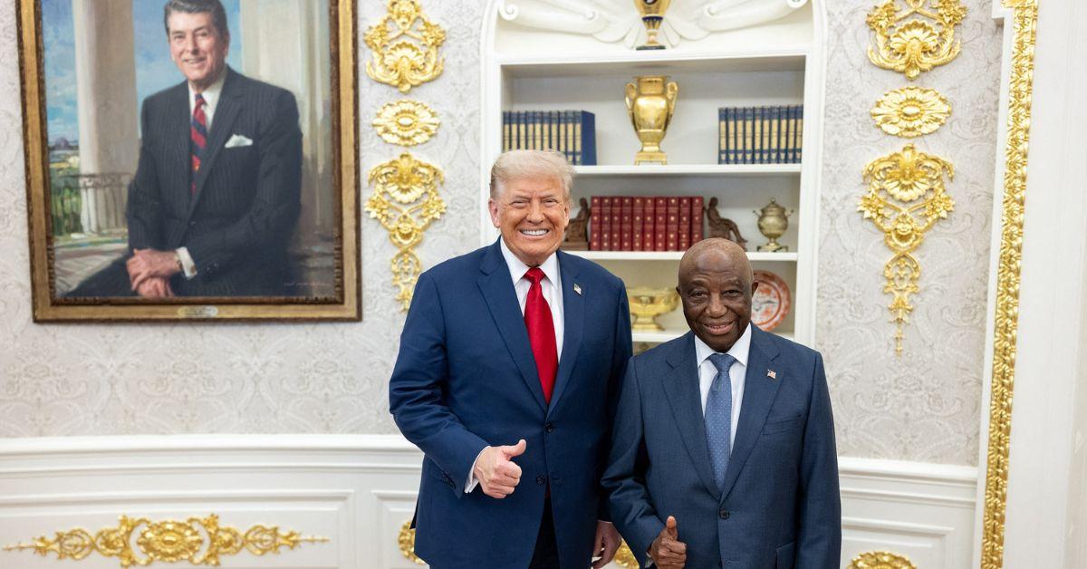 President Trump and President Boakai in the White House. 