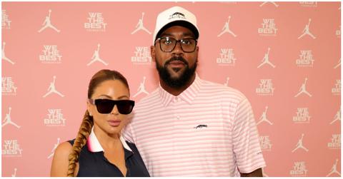 (l-r): Larsa Pippen and Marcus Jordan