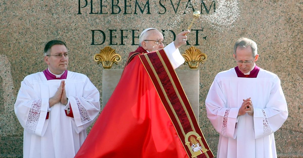 Pope Francis at Palm Sunday mass