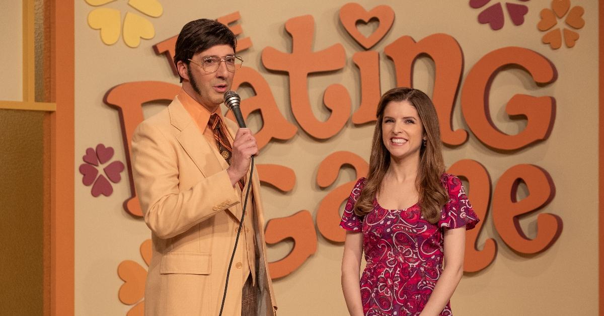 (L-R): Tony Hale as the host of 'The Dating Game' and Anna Kendrick as Cheryl Bradshaw in 'Woman of the Hour'