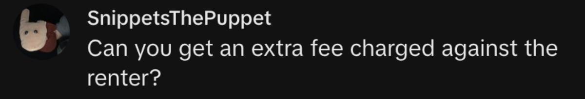 Screenshot of comment under Part 1 of Airbnb owners find man under bed of rental property TikTok