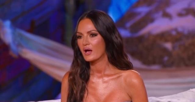 Lisa with her mouth open on the 'RHOSLC' reunion episode