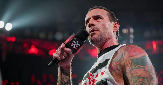CM Punk with a microphone on WWE