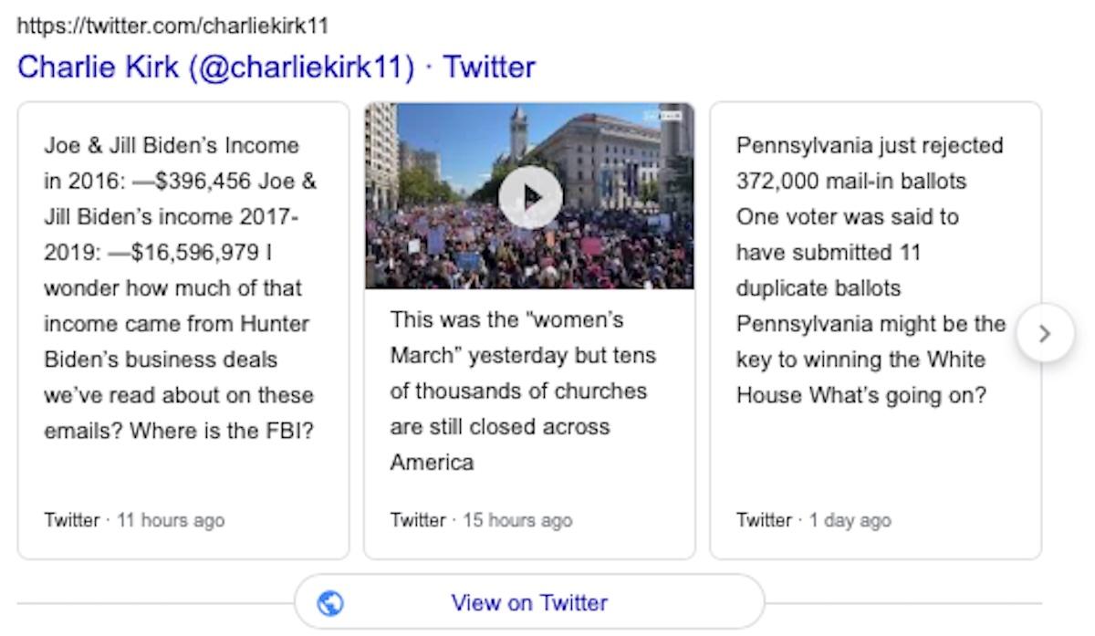 charlie kirk tweet banned