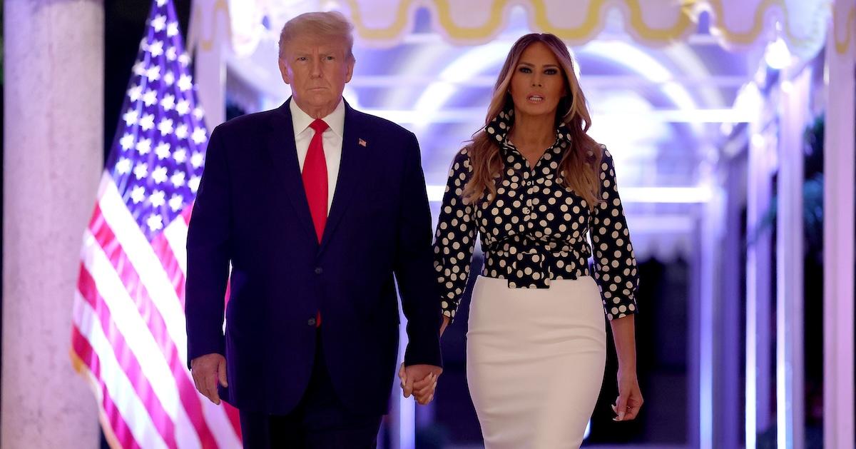 Melania and Donald Trump at Mar-a-Lago campaign event in 2022