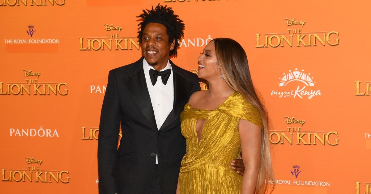 beyonce and jay z at the lion king premiere