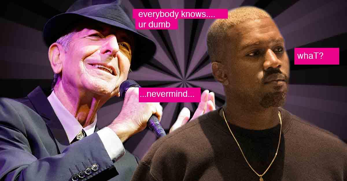 leonard cohen and kanye west