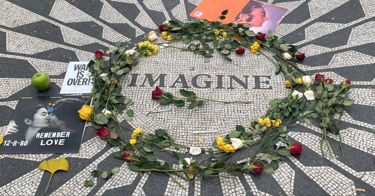 John Lennon's memorial in New York City's Central Park. 