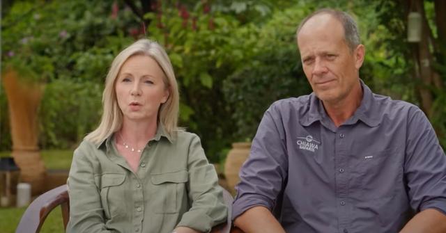 'Renovation Wild' stars Lynsey and Grant Cumings talk to producers outside