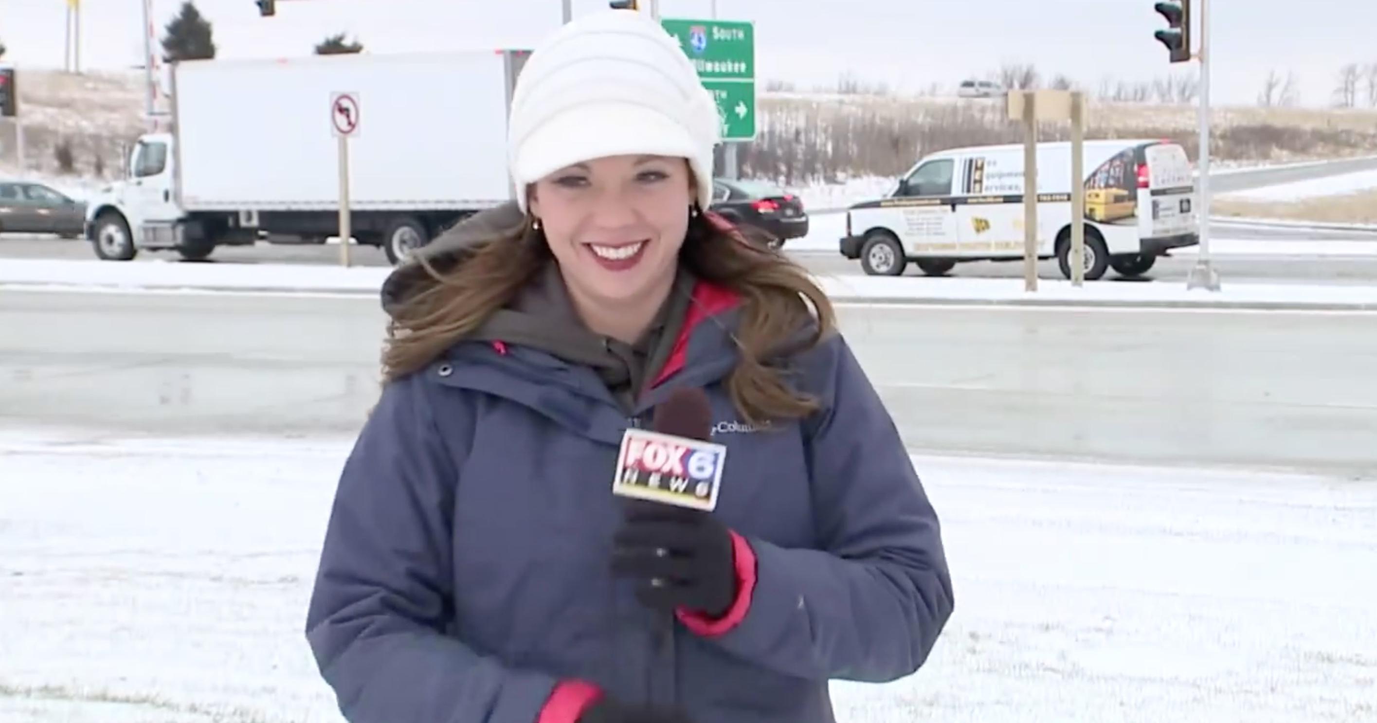 The Internet Is Living for This Reporter Who Gracefully Took a Snowball ...